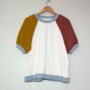 Madewell Puff Sleeve Sweatshirt Tee